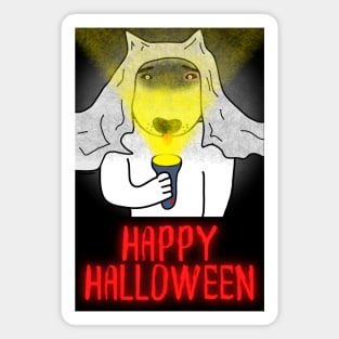 Ghost dog in halloween Magnet